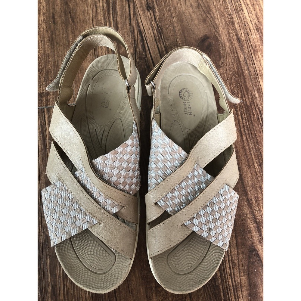 Earth Spirit Women's Sling Adjustable Back Sandals Size US 10 EUR 42 Open Toe